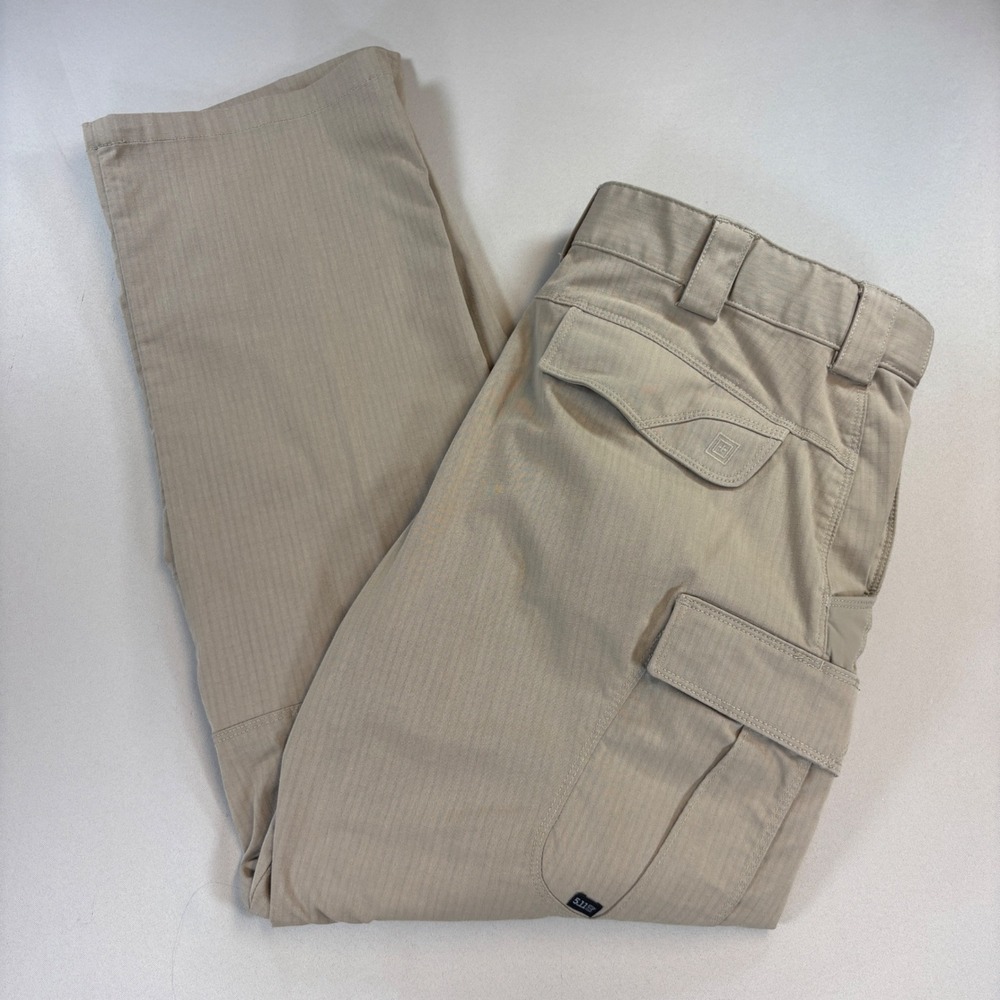 5.11 Tactical Cargo Pants Mens 34x32 Light Khaki Ripstop Hiking Work Outdoor